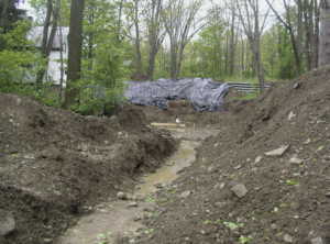 The Foundation hole view from the drain ditch (NorthWest)