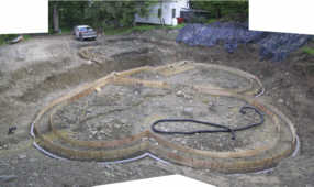 The Foundation hole view from the West NorthWest June 4
