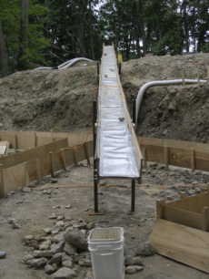The trough, viewed from the hole, June 25 