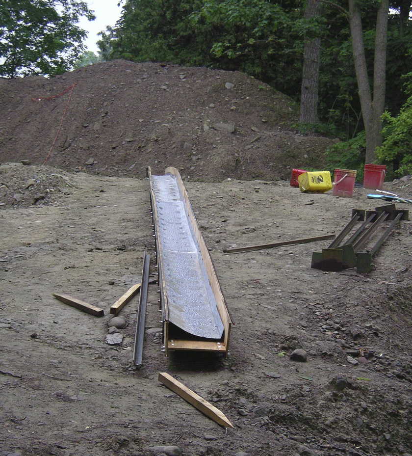 The trough, before the liner was bolted in, June 22