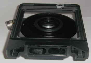 Rollei electronic shutter size 0 with an Arca Swiss 6x9 rear format frame sitting on it